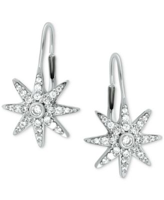 Giani Bernini - Cubic Zirconia Starburst Leverback Earrings