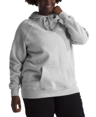 The North Face - Plus Size Box Long-Sleeve Logo Hoodie