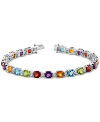 Macy's - Multi-Gemstone Tennis Bracelet (18-3/4 ct. t.w.) in Sterling Silver