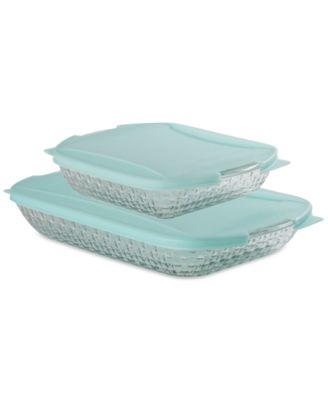Anchor Hocking - Basketweave Embossed 4-Pc. Bakeware Bundle