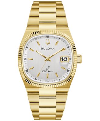 Bulova - Unisex Super Seville Gold-Tone Stainless Steel Bracelet Watch 38mm