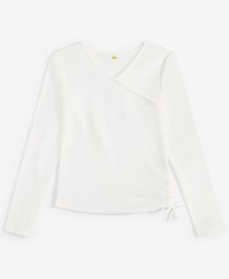 Epic Threads - Little & Big Girls Long-Sleeve Faux-Wrap Top