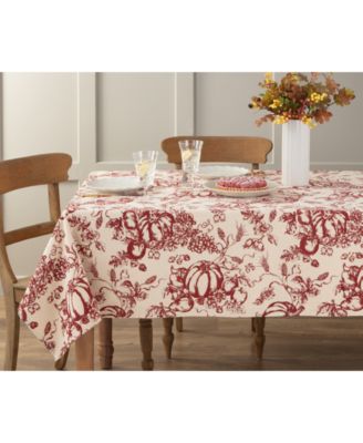 Lenox - Pumpkin Printed Toile Tablecloth, 60" x 84"