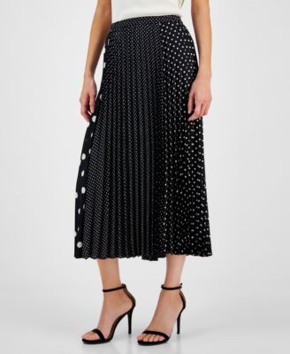 Anne Klein - Chiffon Pull-On Pleated Skirt