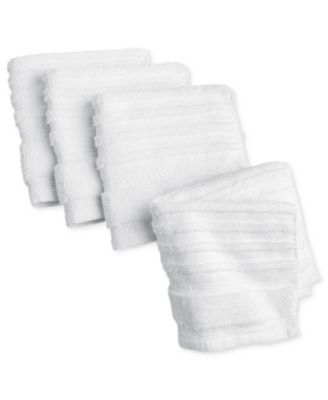 Martha Stewart Collection - Quick Dry Cotton Solid Washcloths, Set of 4