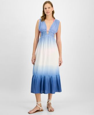 Raviya - Women's Sleeveless Ombre Maxi Dress Cover-Up