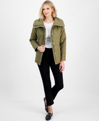 Michael Kors - Women's Quilted Hooded Zip-Front Coat, Exclusively at Macy's