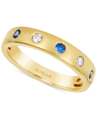 Le Vian - Blueberry Sapphire (1/6 ct. t.w.) & White Sapphire (1/10 ct. t.w.) or Pink Sapphire (1/6 ct. t.w.) & White Sapphire (1/10 ct. t.w.) Ring in 14k Honey Gold(also in rose gold and white gold)