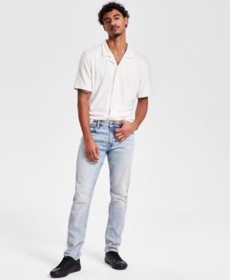 GUESS - Men's Finnley Slim Fit Tapered Leg Stretch Jeans