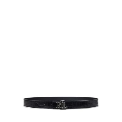Lauren Ralph Lauren - Women's Logo Reversible Croc-Embossed Belt