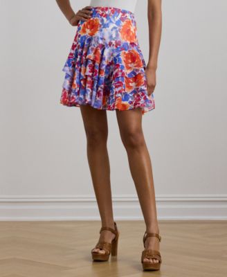 Lauren Ralph Lauren - Women's Floral Crinkle Georgette Tiered Skirt