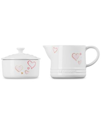Le Creuset - Stoneware Heart Cream Pitcher and Sugar Bowl Set