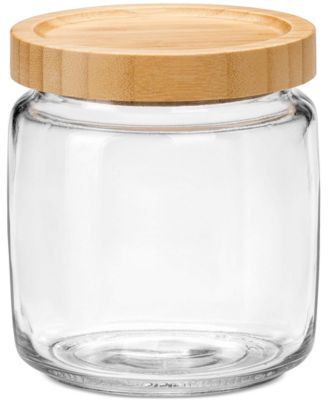 Bormioli Rocco - Giara 25.25-Oz. Glass Jar & Bamboo Lid, Set of 6