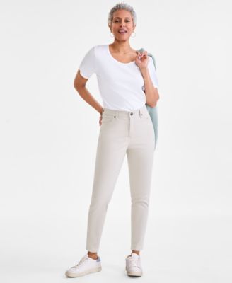 Style & Co - Women's Mid Rise Curvy-Fit Skinny Twill Pants