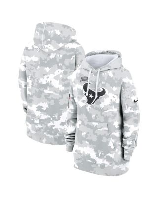 Nike - Women's Arctic Camo Houston Texans 2024 Salute To Service Club Fleece Oversized Pullover Hoodie