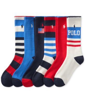Polo Ralph Lauren - Men's 6-Pk. Polo USA Crew Socks