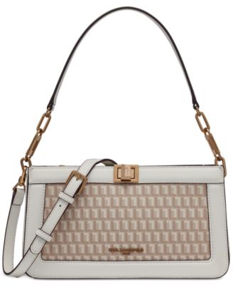 KARL LAGERFELD PARIS - Ivette Small Leather Monogram Shoulder Crossbody