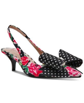 Betsey Johnson - Women's Claira Embellished Bow Slingback Pumps