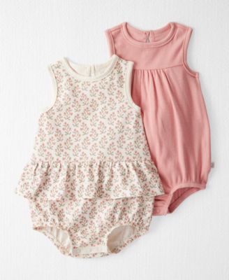 Carter's - Baby Girls 2-Pc. Organic Cotton Sunsuits Set