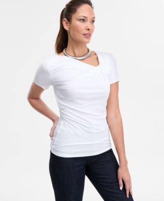 I.N.C. International Concepts - Women's Asymmetric-Neck Top