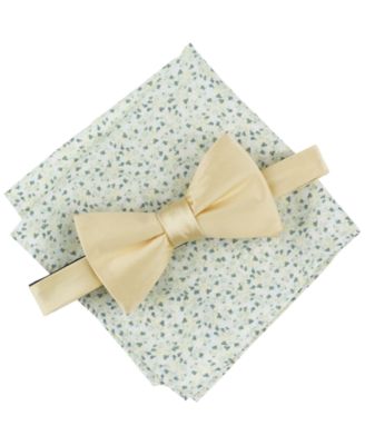 Bar III - Men's Solid Bow Tie & Pocket Square Set