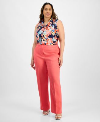 Tahari ASL - Plus Size Bell Bottom Pants
