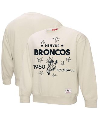 Mitchell & Ness - Women's Cream Denver Broncos Shooting Stars Pullover Sweatshirt