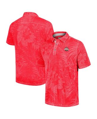 Tommy Bahama - Men's Scarlet Ohio State Buckeyes Sport Santiago Paradise Polo
