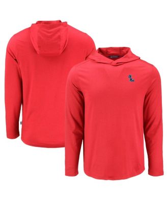 Cutter & Buck - Men's Cutter Buck Red Ole Miss Rebels Coastline Epic Comfort Eco Long Sleeve Hoodie T-Shirt