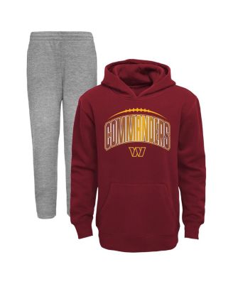 Outerstuff - Toddler Burgundy/Heathered Gray Washington Commanders Double-Up Pullover Hoodie & Pants Set