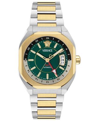 Versace - Men's Swiss Automatic V-Contempo GMT Two-Tone Stainless Steel Bracelet Watch 40x48mm