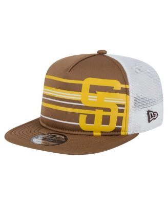 New Era - Men's Brown San Diego Padres 9FIFTY A-Frame Trucker Snapback Hat
