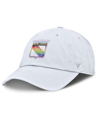 Fanatics - Men's White New York Rangers PRIDE Adjustable Hat