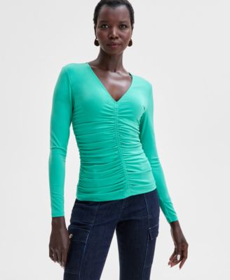 I.N.C. International Concepts - Women's Ruched-Front Top
