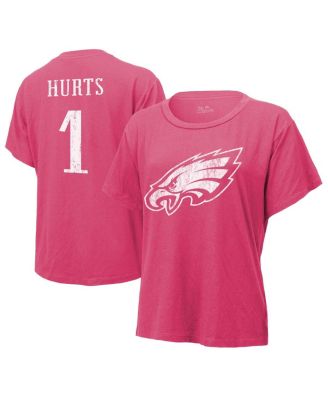 Majestic - Women's Jalen Hurts Pink Philadelphia Eagles Name Number T-Shirt