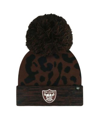 '47 Brand - Women's Brown Las Vegas Raiders Cacao Cuffed Knit Hat with Pom
