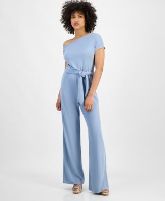GUESS - Women's Rumi One-Shoulder Tie-Waist Jumpsuit
