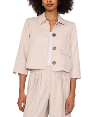 Vince Camuto - Women's Button-Front 3/4-Sleeve Jacket