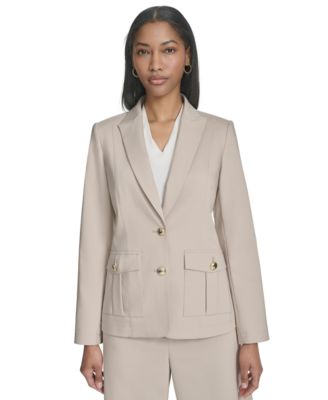 Halston - Women's Peak-Lapel Two-Button Jacket