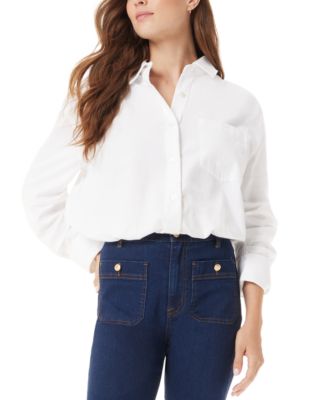 Sam Edelman - Women's Dith Cotton Elastic Button-Down Shirt