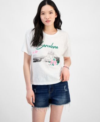 Rebellious One - Juniors' Barcelona Graphic T-Shirt