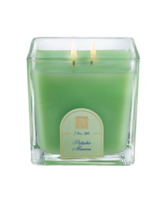 Aromatique - Pistachio Macaron Cube Glass Candle, 12 oz.