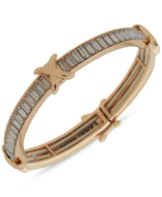 Anne Klein - Gold-Tone Crystal Baguette Stone Stretch Bracelet