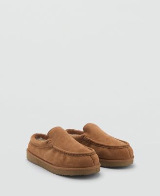 MANGO - Men's Sheepskin Lining Suede Clogs
