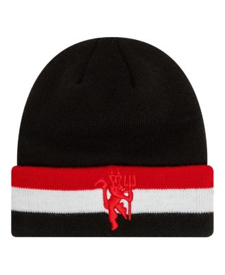 New Era - Big Boys and Girls Black Manchester United Flag Cuffed Knit Hat