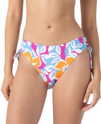 Roxy - Juniors' Topanga Canyon Lace-Up Hipster Bikini Bottoms