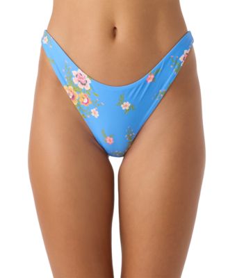 O'Neill - Juniors' Printed High-Cut Bikini Bottoms