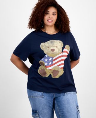 Grayson Threads, The Label - Trendy Plus Size Americana Teddy Tee