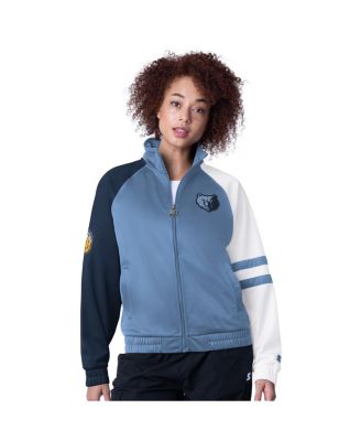 Starter - Women's Light Blue Memphis Grizzlies Line Up Dolman Raglan Full-Zip Track Jacket