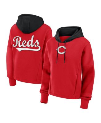 Fanatics - Women's Red Cincinnati Reds Oversized High Hip Legacy Fleece Pullover Hoodie